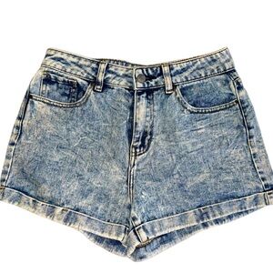 PACSUN Mom Short Women’s Acid Wash High Waisted Denim Jean Shorts Sz 25